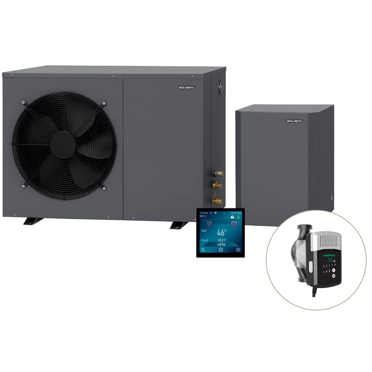 Інверторний тепловий насос для дому Aquajoy Comfort 9 (9 кВт), циркуляційний насос