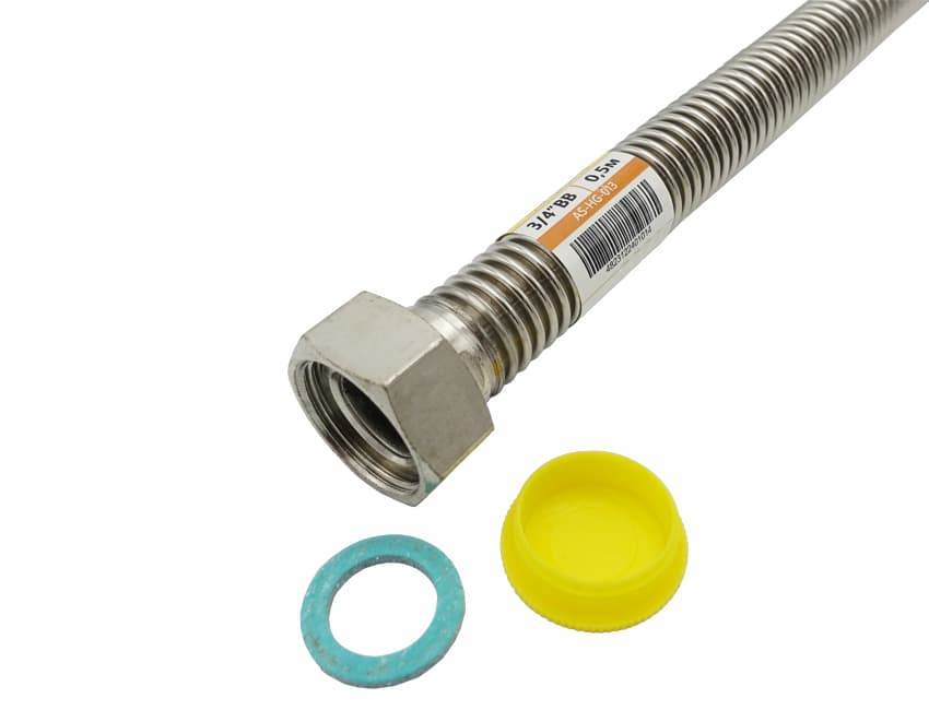 Шланг нерж.гофрированный для ГАЗА 3/4" 0,5 м ВВ Gross 100 шт.