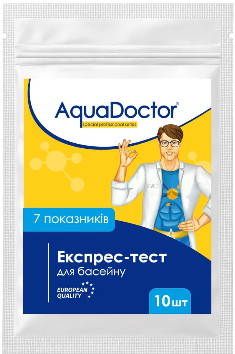 Тест-смужки для контролю води в басейні AquaDoctor 7-в-1