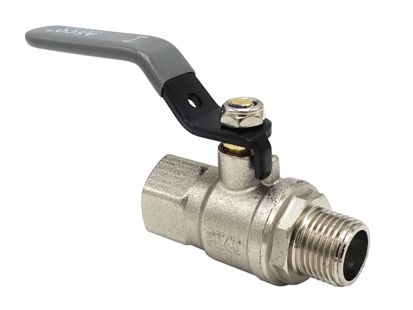 Кран кульовий Nickel MAX PN40 1/2" ЗВ сіра ручка ASCO 1/20