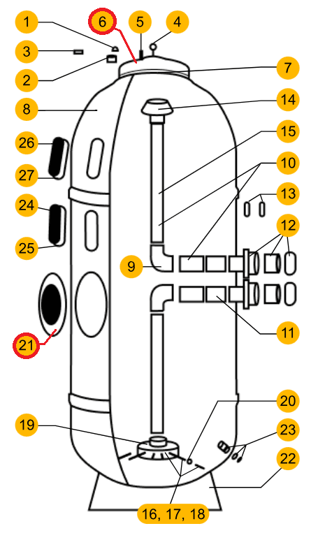 Кришка фільтра Aquaviva AP 450-930 мм