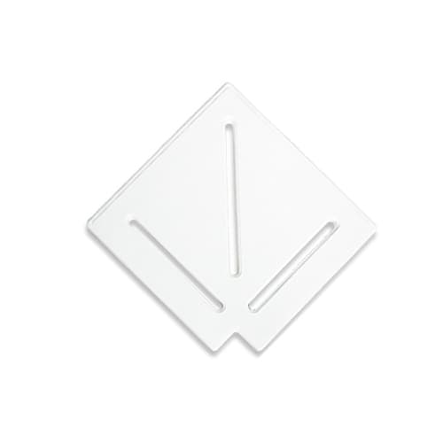 Кутовий елемент Aquaviva DK-20-1 Matt для переливної решітки, 90°, 195х25 мм (білий)