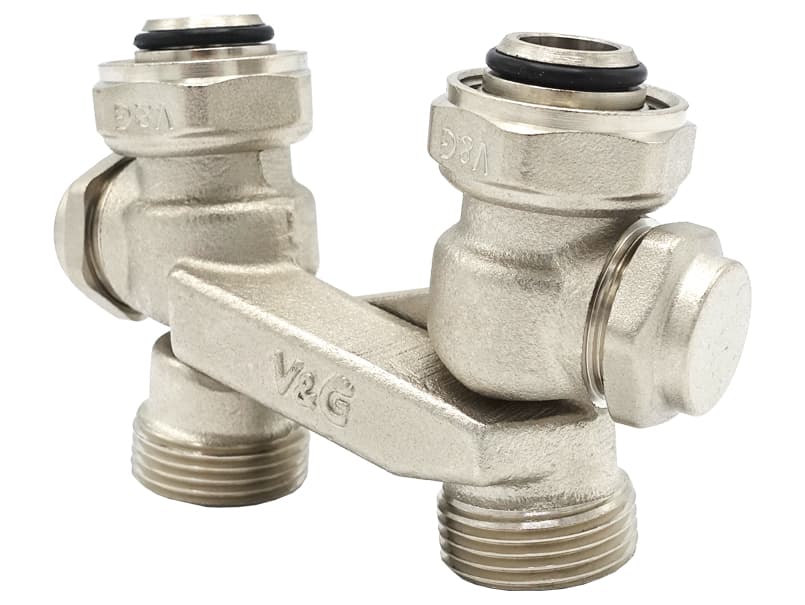 Вузол нижнього підключення радіатора Valogin перехресний 3/4"В x 3/4" євроконус VG-609101 1/18 шт